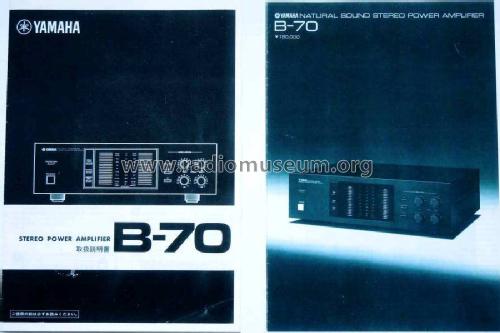 Stereo Power Amplifier B-70; Yamaha Co.; (ID = 2594784) Ampl/Mixer