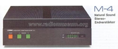 Stereo Power Amplifier M-4; Yamaha Co.; (ID = 662085) Ampl/Mixer