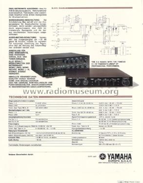 Stereo Pre Amplifier C-2; Yamaha Co.; (ID = 1771272) Ampl/Mixer