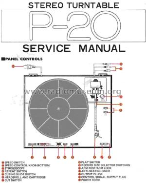 Stereo Turntable P-20; Yamaha Co.; (ID = 1133336) R-Player