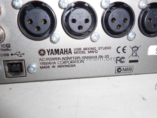 USB Mixing Studio MW12; Yamaha Co.; (ID = 2311176) Ampl/Mixer