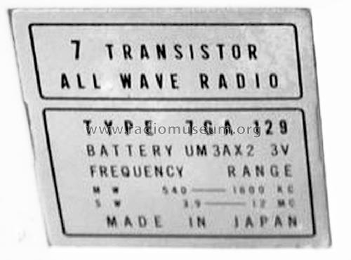 General 7GA129; Yaou Radio Co ltd ; (ID = 1506477) Radio