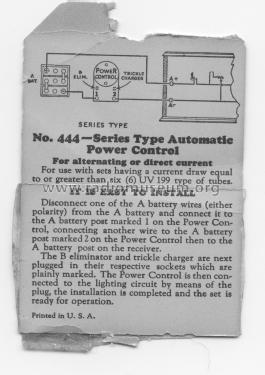 Automatic Power Control No.444; Yaxley Mfg. Co.; (ID = 2773538) Aliment.