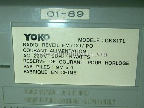 CK317L; Yoko Electronics, (ID = 2001964) Radio