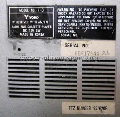 F-3; Yoko Electronics, (ID = 601303) TV Radio