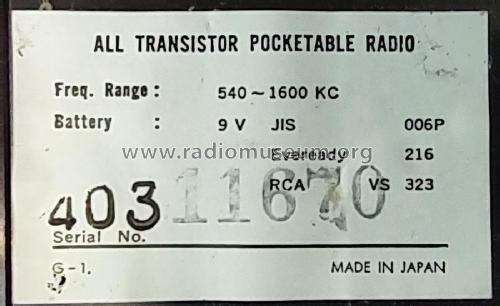 Ten Transistor 10 TR-103; York New York (ID = 2805333) Radio