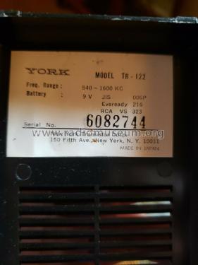 12 ATL Twelve Transistor TR-122; York New York (ID = 2499830) Radio