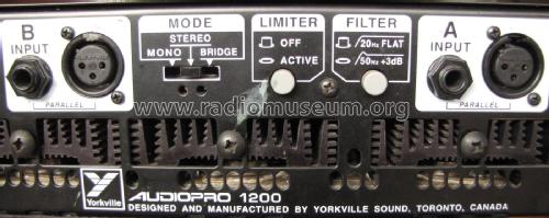 High Efficiency Stereo Power Amplifier AudioPro 1200; Yorkville Sound; (ID = 1899040) Ampl/Mixer
