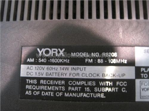 AM-FM Stereo Quartz Clock R5206; Yorx Electronics; (ID = 1480113) Radio