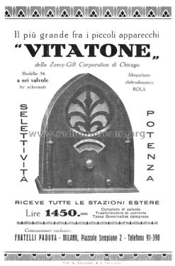 Vitatone 54 ; Zaney-Gill Corp., S. (ID = 2681868) Radio