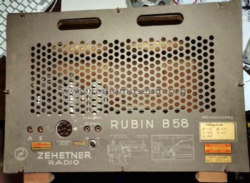 Rubin B58; Zehetner Radiobau- (ID = 2697996) Radio