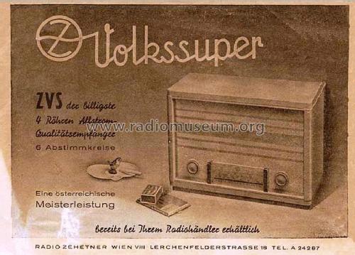 Volkssuper Radio Baukasten ; Zehetner Radiobau- (ID = 1138350) Radio