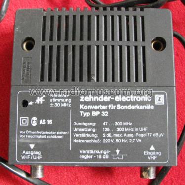 Konverter für Sonderkanäle BP 32; Zehnder GmbH; (ID = 1813678) Adaptor