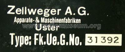 Fk. Ue. G. ; Zellweger AG; Uster (ID = 585545) Altri tipi