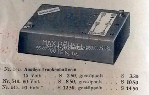 Anoden-Trockenbatterie Nr. 545; Zenit Marke, Max (ID = 1954127) Fuente-Al