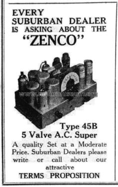 Zenco 45B; Zenith Radio Co. Ltd (ID = 2219106) Radio