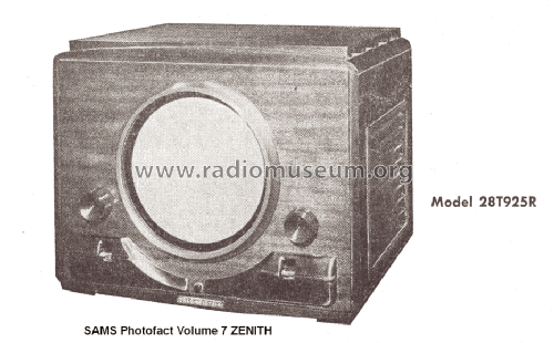 28T925R 'Mayflower' Ch= 28F22; Zenith Radio Corp.; (ID = 1284969) Televisore