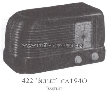 4K422 Bullet Ch= 5420; Zenith Radio Corp.; (ID = 1503954) Radio