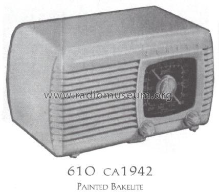 5D610W Ch= 5B01 early; Zenith Radio Corp.; (ID = 1503920) Radio
