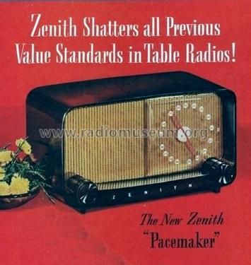 5D810 The Pacemaker Ch= 5E02; Zenith Radio Corp.; (ID = 2030009) Radio