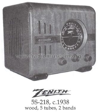 5S218 Ch= 5521; Zenith Radio Corp.; (ID = 1486085) Radio