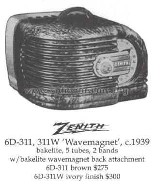 6D-311 Wavemagnet Ch= 5646; Zenith Radio Corp.; (ID = 1486122) Radio