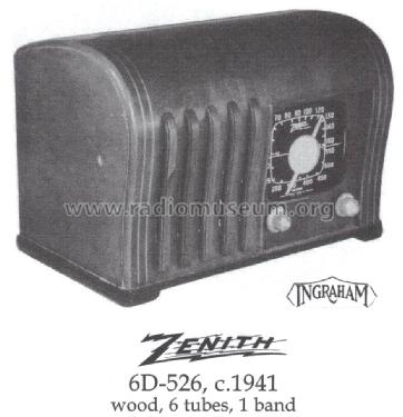 6D526 6-D-526 Ch=6A10; Zenith Radio Corp.; (ID = 1487227) Radio