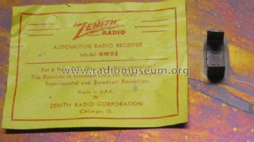 6M91D 6-M-91-D Ch=5631; Zenith Radio Corp.; (ID = 2345548) Car Radio