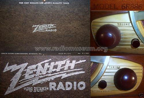 6R886 'Modern' Ch= 6E02; Zenith Radio Corp.; (ID = 220374) Radio