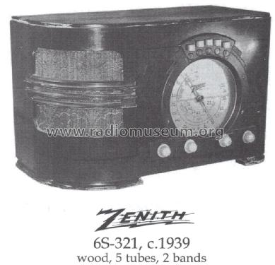 6S321 6-S-321 Ch=5651; Zenith Radio Corp.; (ID = 1487097) Radio