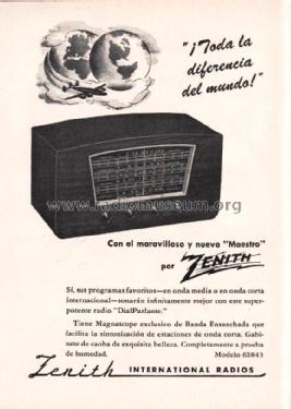 6S843 ; Zenith Radio Corp.; (ID = 2448726) Radio