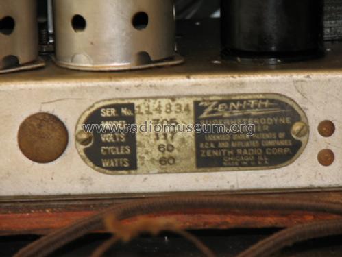 705 Ch= 2052; Zenith Radio Corp.; (ID = 509122) Radio