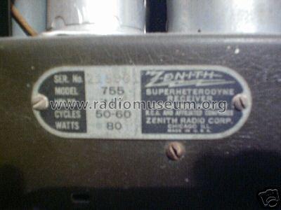 755 Ch= 2053; Zenith Radio Corp.; (ID = 96891) Radio