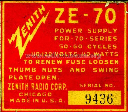 79 ; Zenith Radio Corp.; (ID = 1252850) Radio