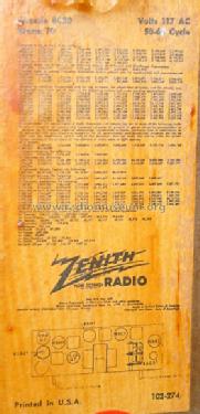 8H061 Ch= 8C20; Zenith Radio Corp.; (ID = 188540) Radio