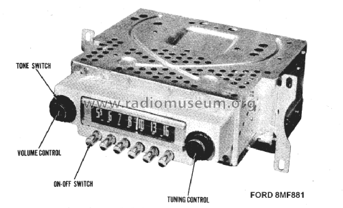 8MF881 Ford Ch= 8C-18805B; Zenith Radio Corp.; (ID = 1405923) Car Radio