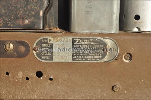 934 Ch= 1002; Zenith Radio Corp.; (ID = 1539313) Radio