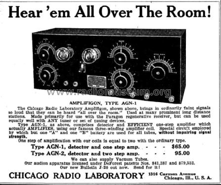 Amplifigon AGN-1; Zenith Radio Corp.; (ID = 945289) mod-past25