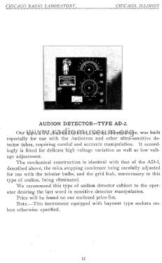 Audion Detector Cabinet Type AD-2; Zenith Radio Corp.; (ID = 1377417) mod-pre26