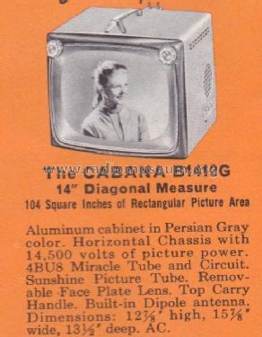 B1412G Ch= 15B20; Zenith Radio Corp.; (ID = 1933976) Televisión