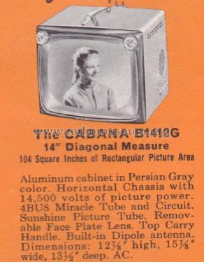 B1412GUD Ch= 15B20UD; Zenith Radio Corp.; (ID = 1933978) Televisión