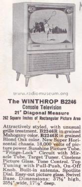 B2246R Ch= 17B20; Zenith Radio Corp.; (ID = 1939228) Television