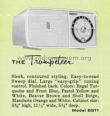 B511V 'The Trumpeteer' Ch= 5B10; Zenith Radio Corp.; (ID = 2028862) Radio