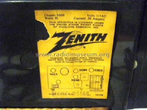 B516G 'The Deluxe' Ch= 5A09; Zenith Radio Corp.; (ID = 1529173) Radio