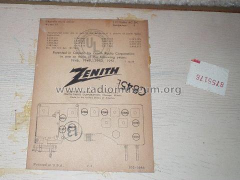 C845E 'The Super Interlude' Ch= 8C01; Zenith Radio Corp.; (ID = 381002) Radio