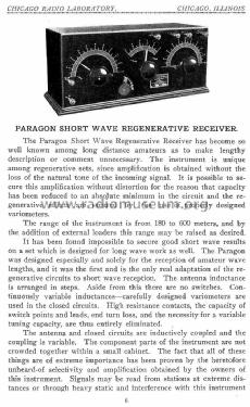 C.R.L. Paragon Regenerative Receiver ; Zenith Radio Corp.; (ID = 1377426) mod-pre26