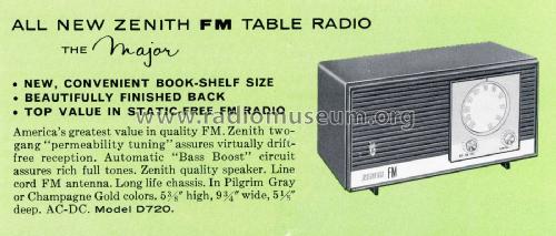 D720C 'The Major' Ch= 6D01; Zenith Radio Corp.; (ID = 2032318) Radio