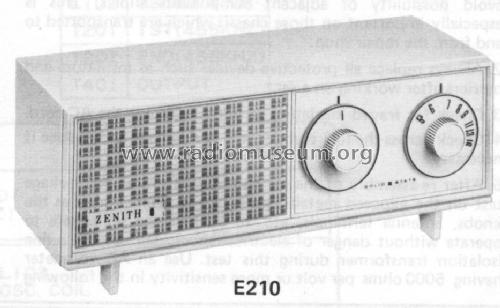 E210P ; Zenith Radio Corp.; (ID = 1255209) Radio