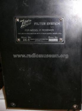 Filter unit ZE6; Zenith Radio Corp.; (ID = 2389436) Aliment.
