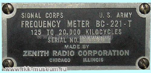 SCR-211-T Frequency Meter Set ; Zenith Radio Corp.; (ID = 723177) Equipment